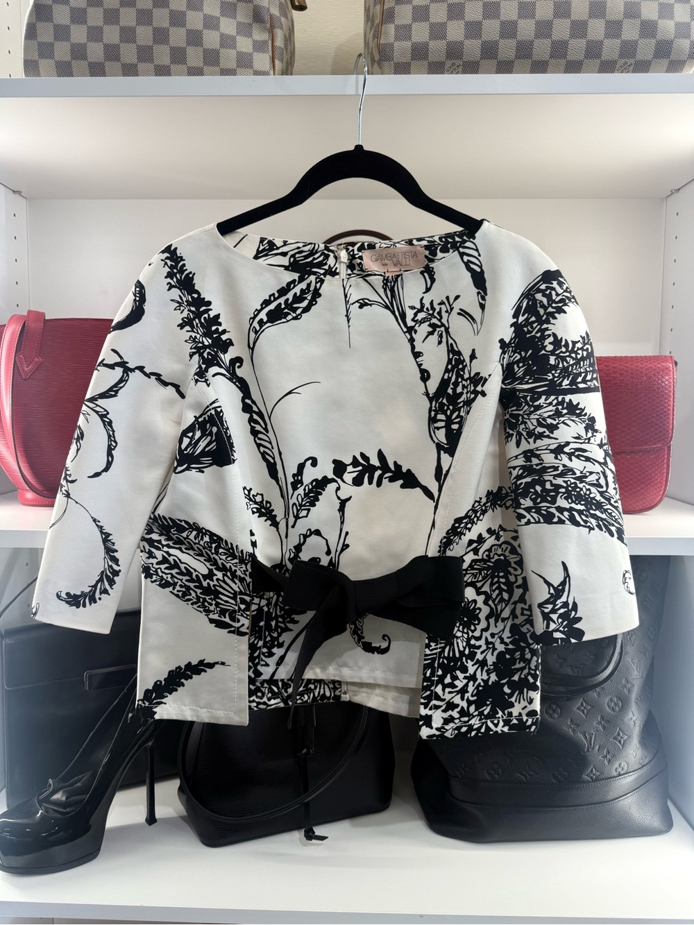 Giambattista Sz 4 Black and White Dress Top